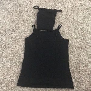 2 Childrens Place Girls Black Tanks